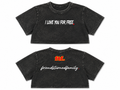 "I LOVE YOU FOR FREE." Cropped Tee